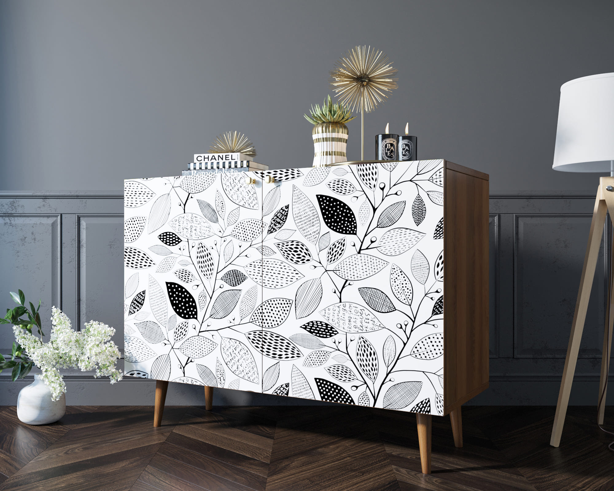 фото Комод "Berber" две дверки 9 принт арт BB04/Print_09