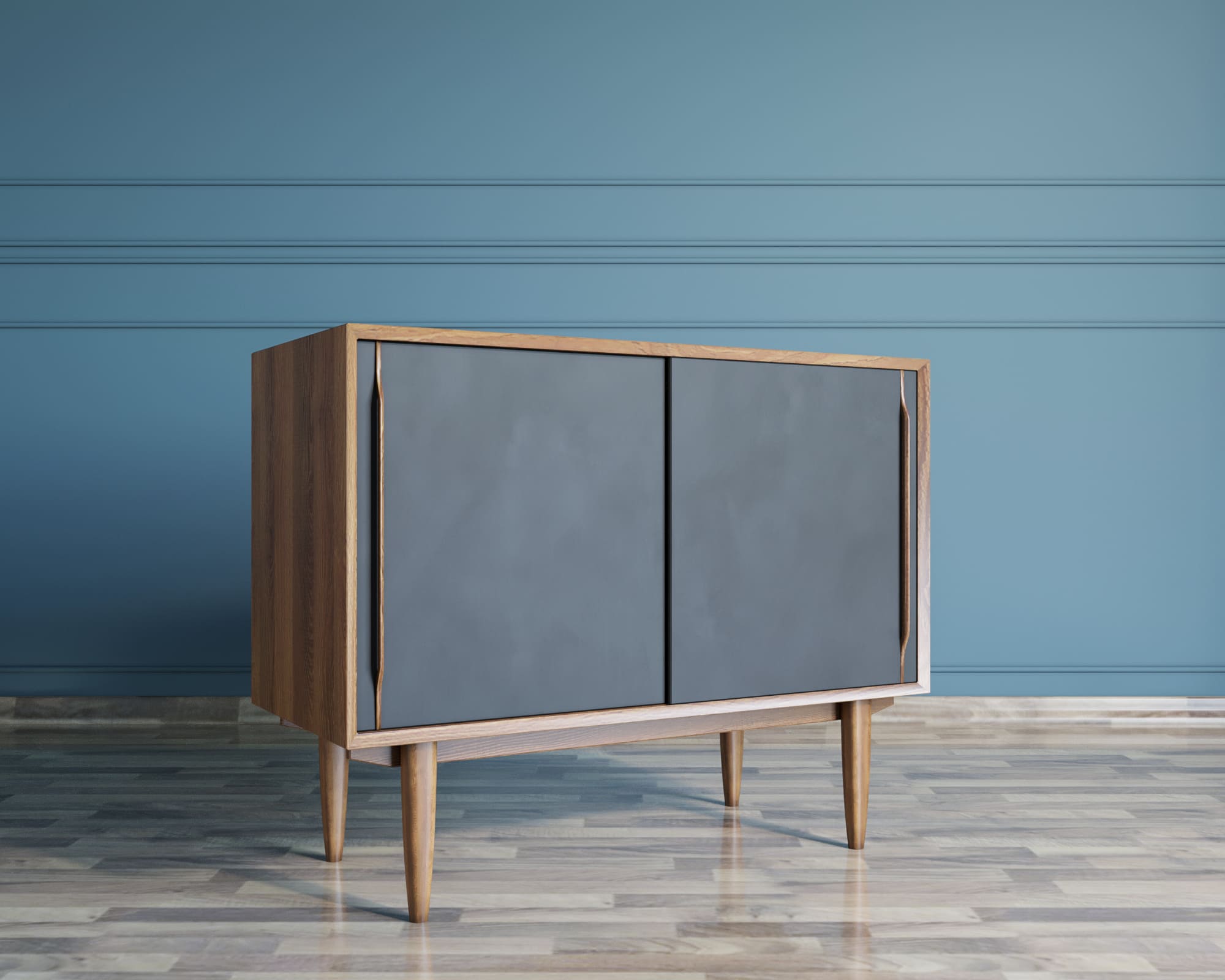 Комод "Bruni Black" две дверки арт BR25Black в интернет-магазине