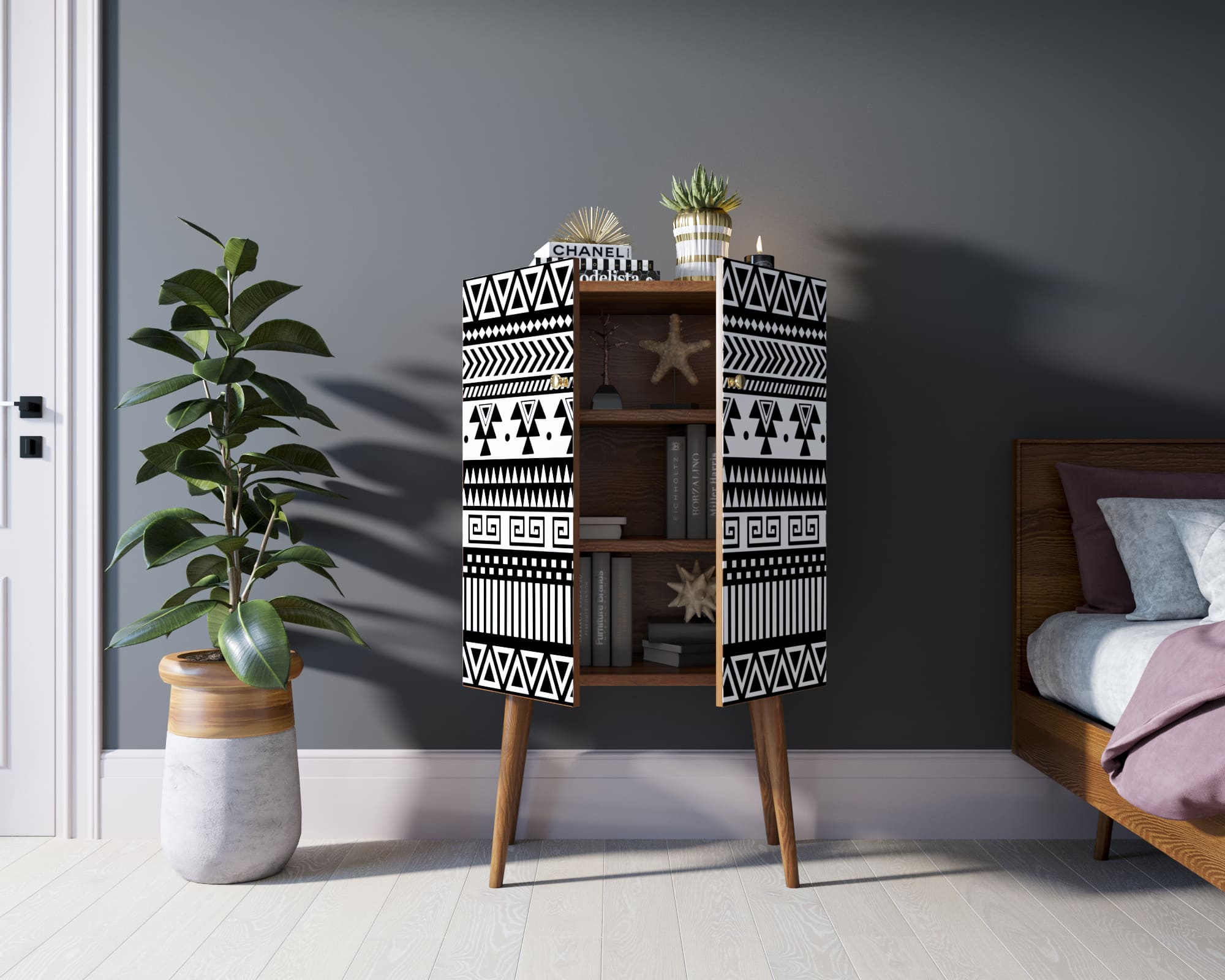 Комод на высоких ножках "Berber" 19 принт арт BB09/Print_19 в интернет-магазине