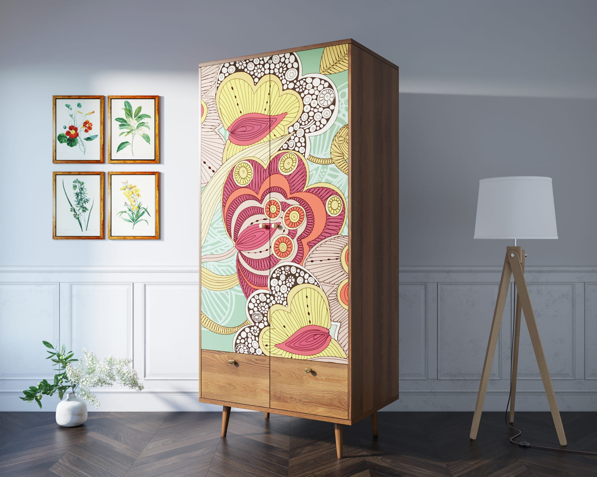 Шкаф двухстворчатый "Berber" принт 6 арт BB16/Print_06 в интернет-магазине