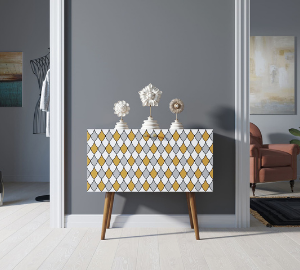 Комод на высоких ножках "Berber" малый принт 22 арт BB13/Print_22