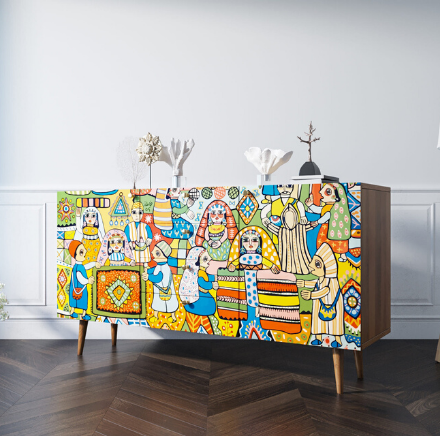 купить Комод "Berber" с ящиками 1 принт арт BB14/Print_01
