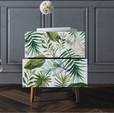 купить Тумбочка "Berber" с двумя ящиками 4 принт арт BB03/Print_04, разноцветная