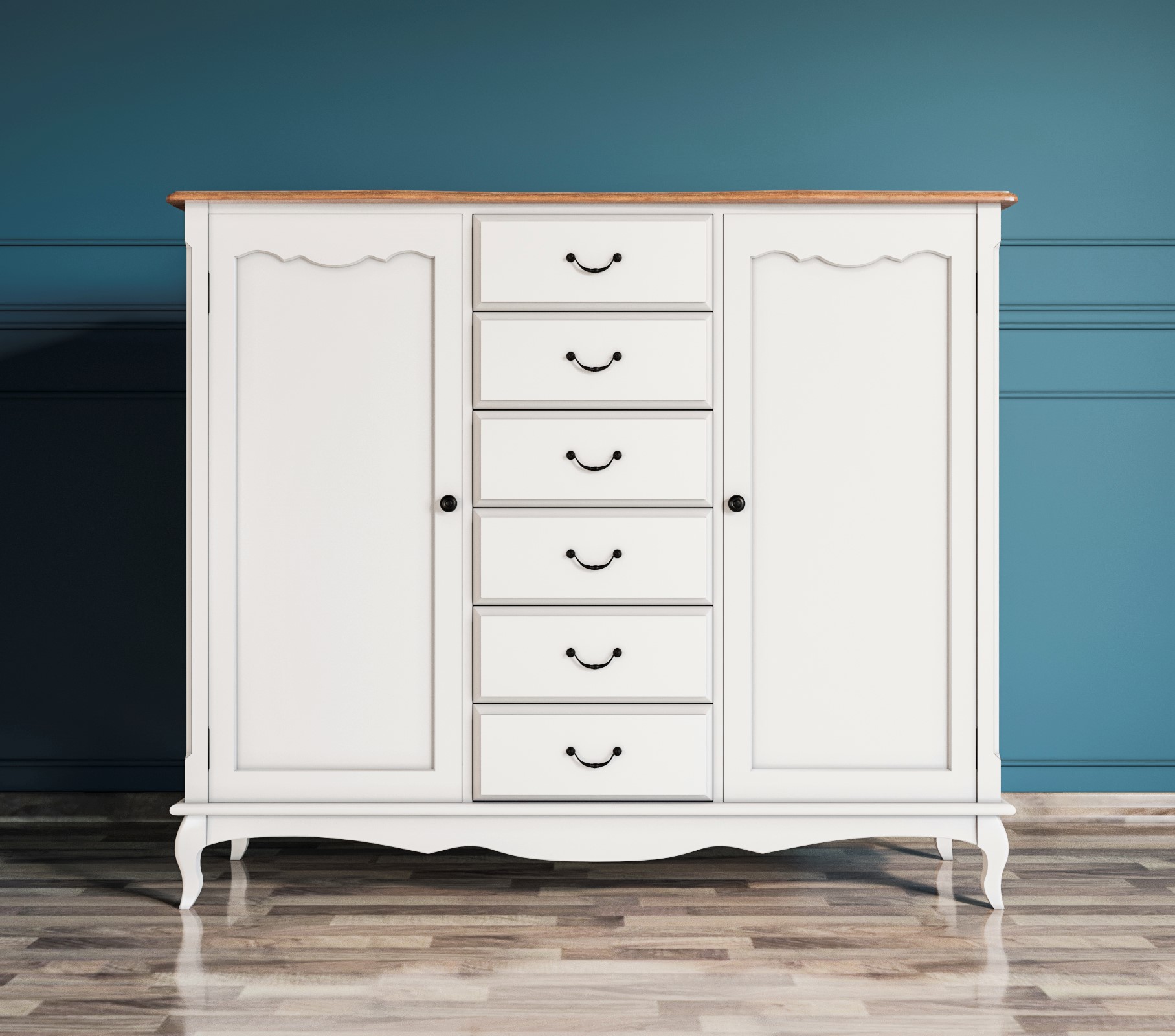 фото Комод «Leontina» с шестью ящиками и дверками арт ST9350