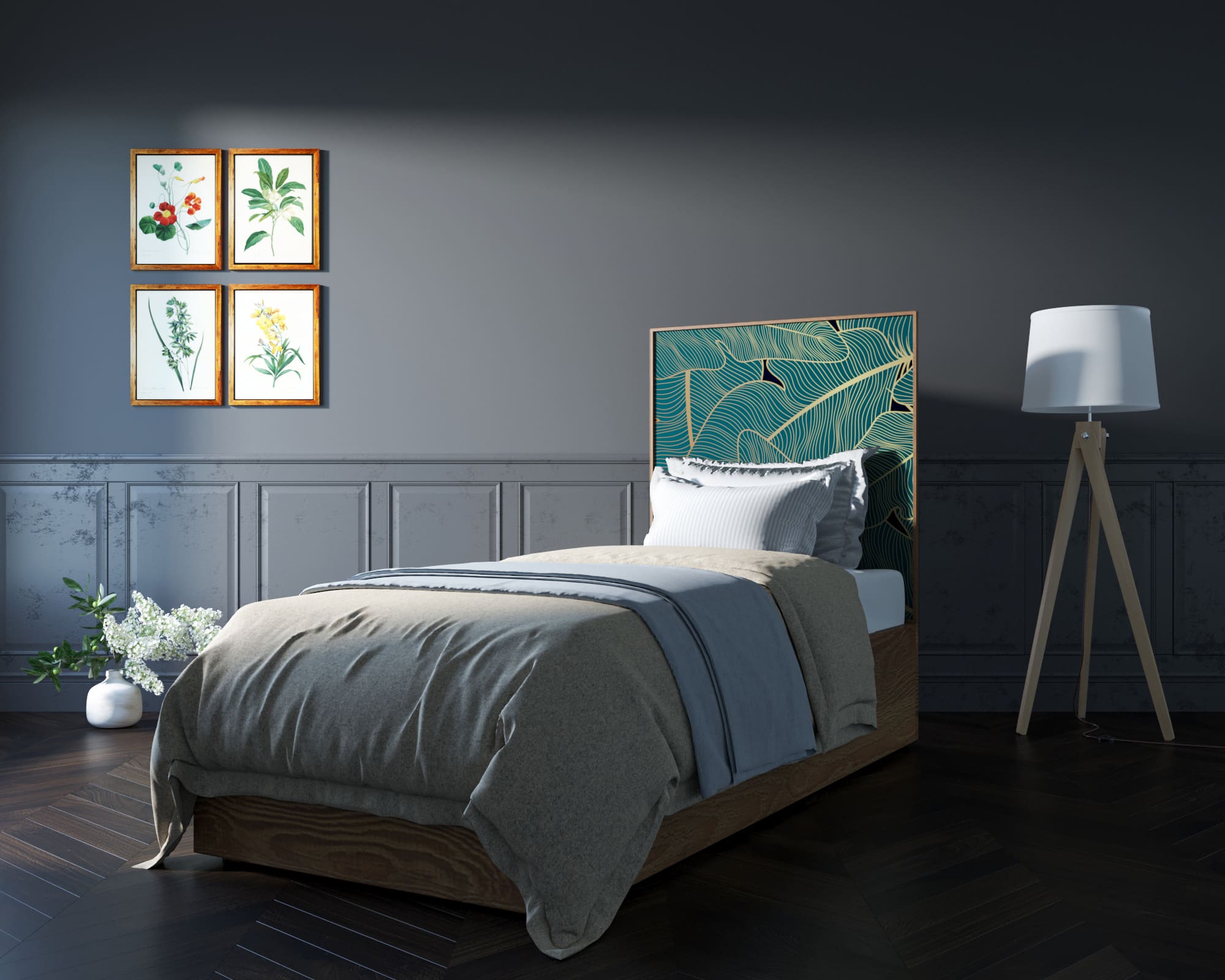 заказать Кровать "Berber" 90х200 см принт 41 арт BB43/Print_41