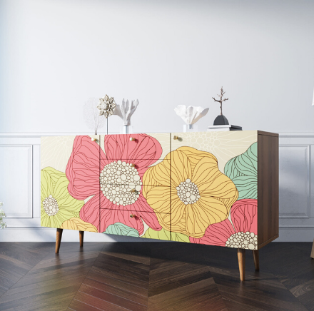 Комод "Berber" с ящиками 5 принт арт BB14/Print_05