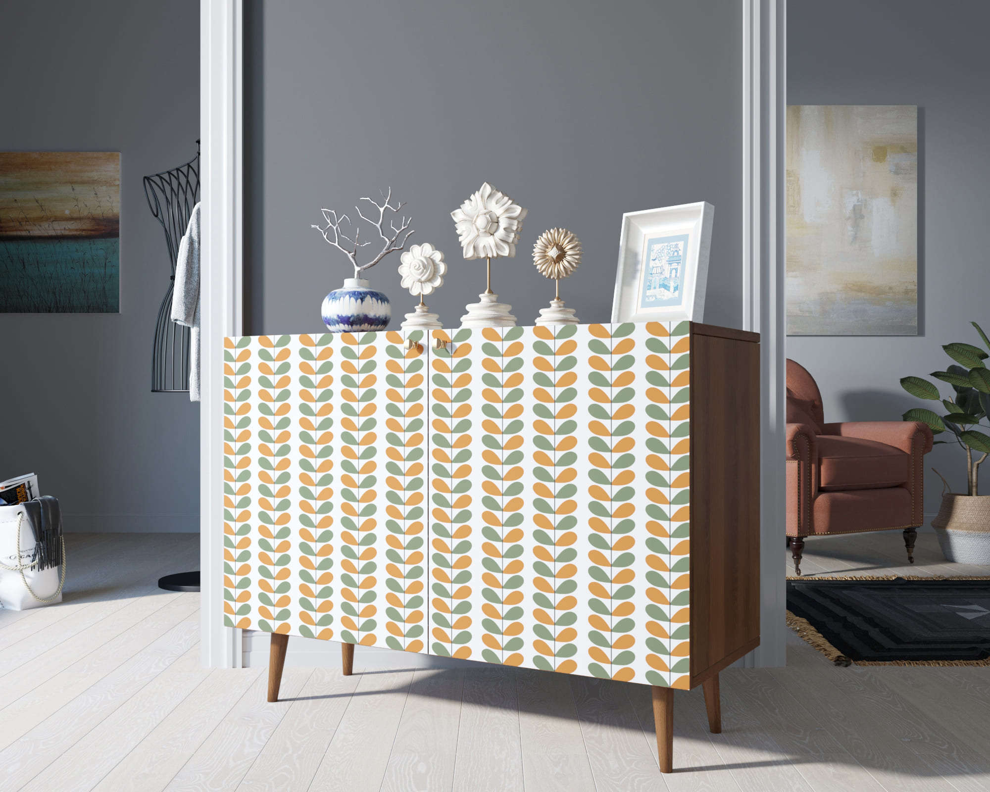 фото Комод с принтом 23 "Berber" две дверки арт BB04/Print_23 в Москве фото Комод с принтом 23 "Berber" две дверки арт BB04/Print_23