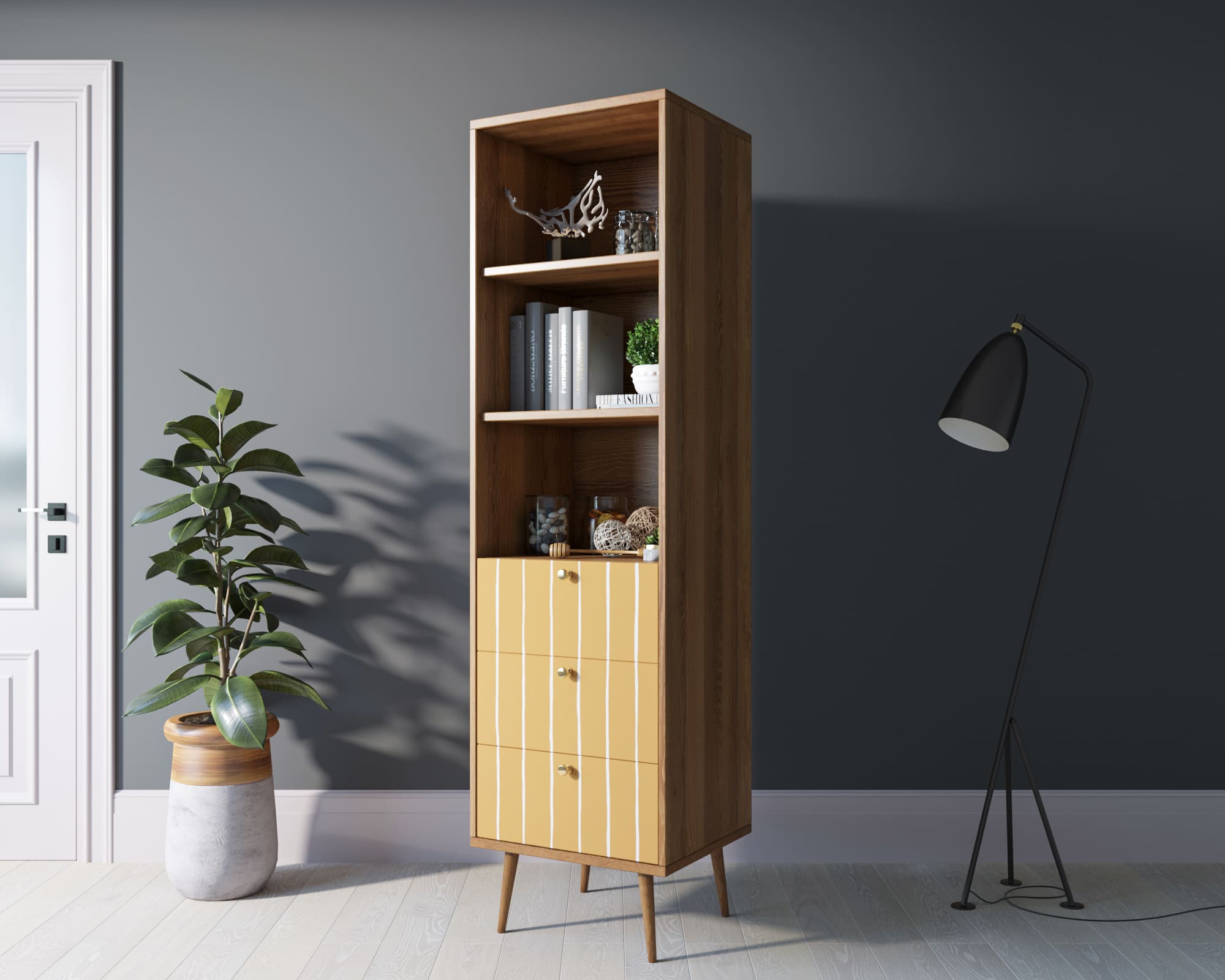 заказать Стеллаж с ящиками "Berber" принт 43 арт BB45/Print_43