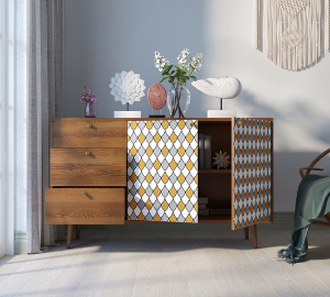 купить Комод "Berber" с двумя дверками и ящиками 22 принт арт BB05/Print_22