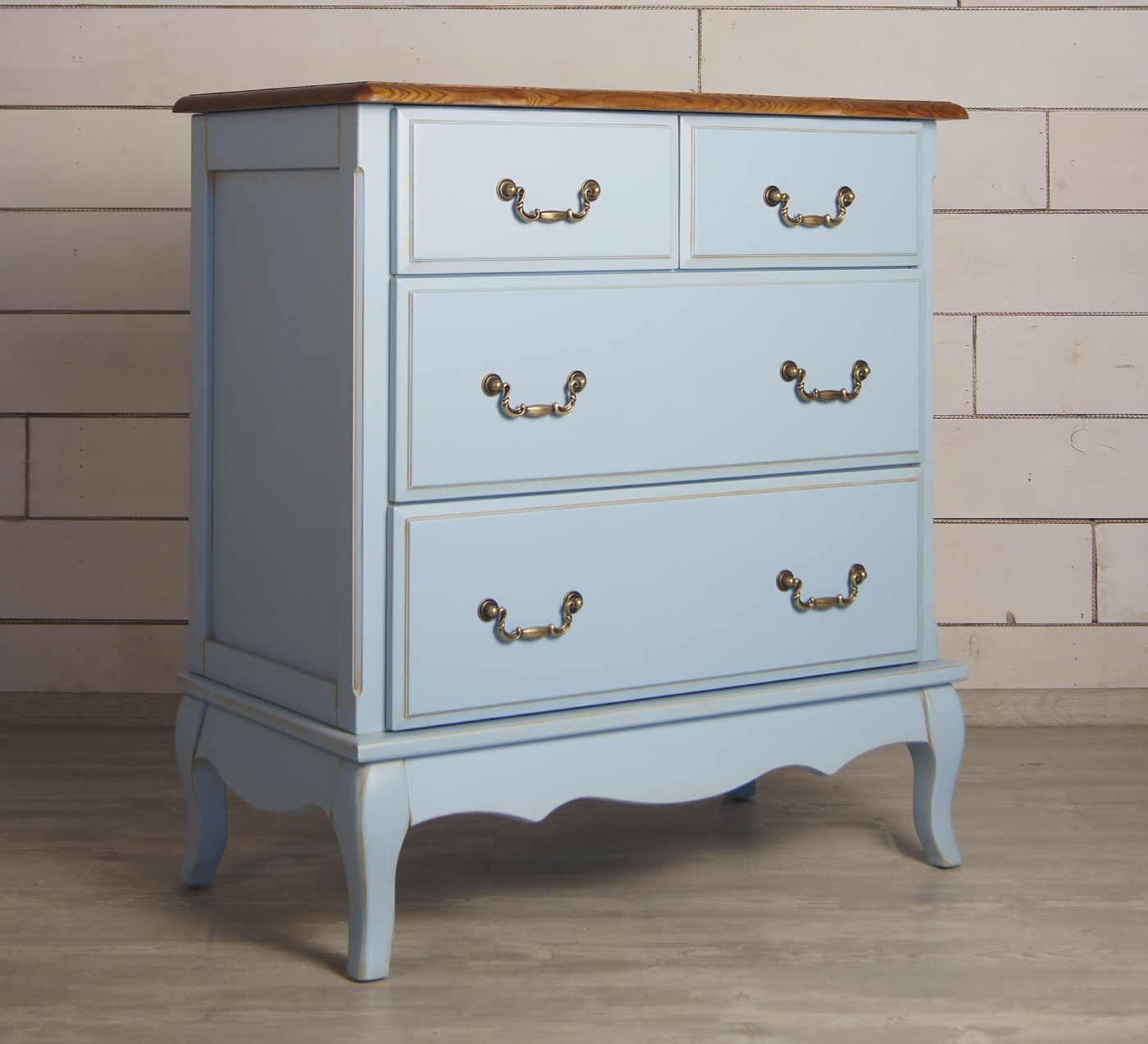 купить Голубой комод Leontina (4 ящика) арт ST9335B в Москве купить Голубой комод Leontina (4 ящика) арт ST9335B