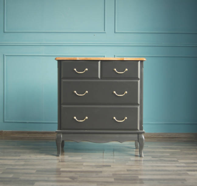 купить Черный комод "Leontina"  (4 ящика) арт ST9335BLK