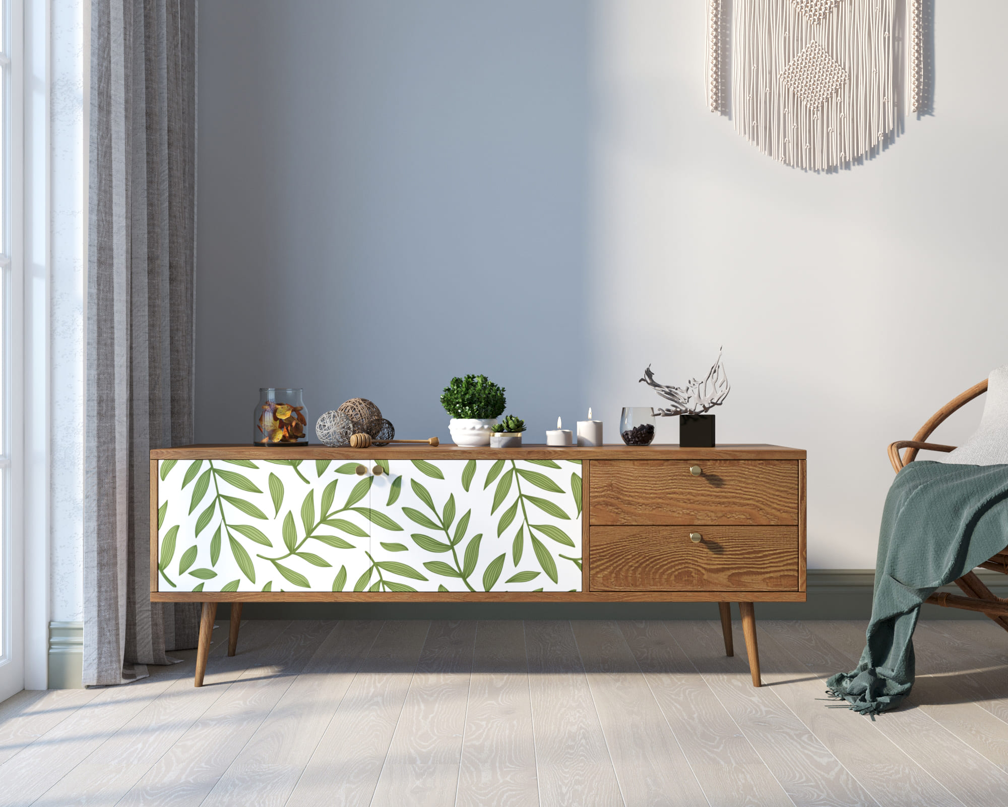 Комод "Berber" два ящика и две дверки 28 принт арт BB27/Print_28 в интернет-магазине