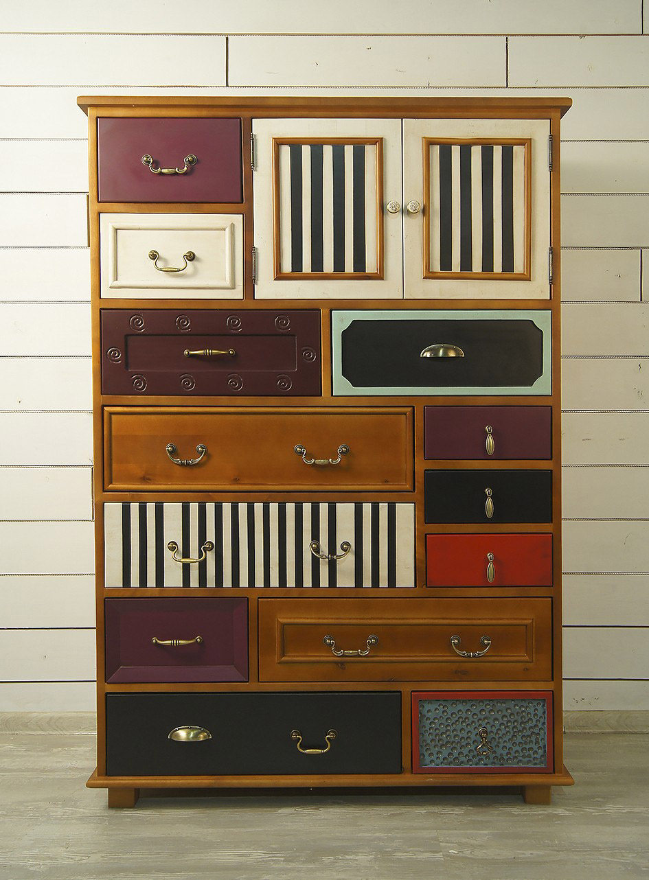 фото Комод «Gouache Birch» вертикальный арт M10535ETG/1