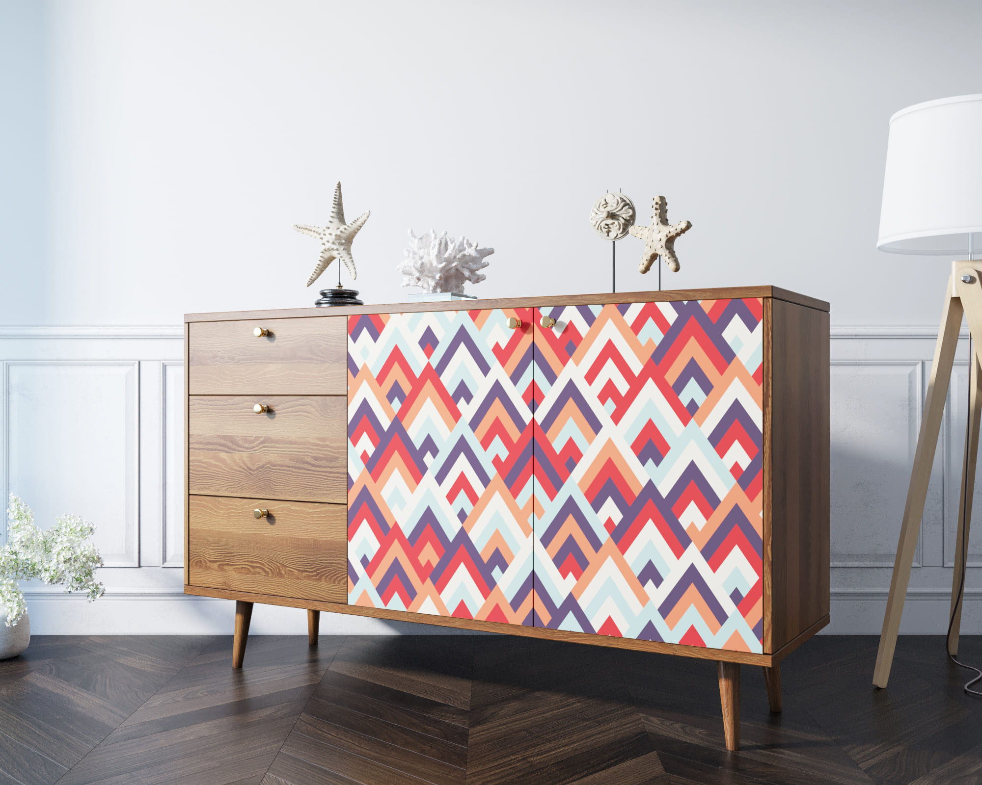 фото Комод "Berber" с двумя дверками и ящиками 2 принт арт BB05/Print_02 в Москве фото Комод "Berber" с двумя дверками и ящиками 2 принт арт BB05/Print_02