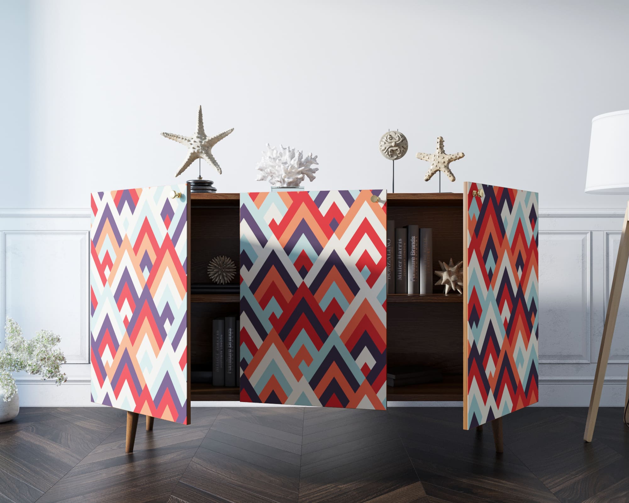 Комод "Berber" три дверки 2 принт арт BB01/Print_02 в интернет-магазине