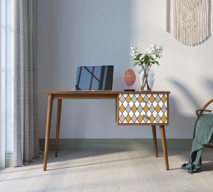 Стол рабочий "Berber" принт 22 с одной тумбой арт BB20/Print_22 в Москве Стол рабочий "Berber" принт 22 с одной тумбой арт BB20/Print_22