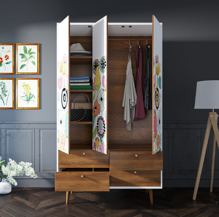 купить Шкаф трехстворчатый "Berber" принт 3 арт BB02/Print_03