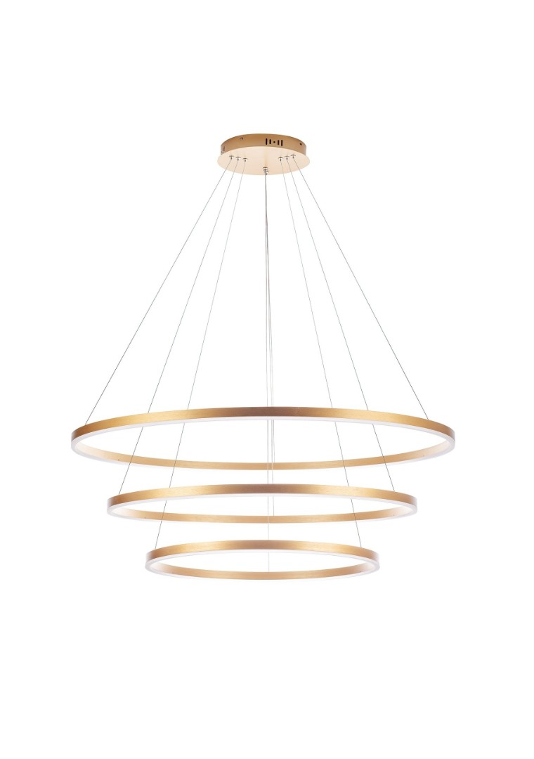 Люстра Orblaze 3 rings 600 gold в интерьере в Москве Люстра Orblaze 3 rings 600 gold в интерьере