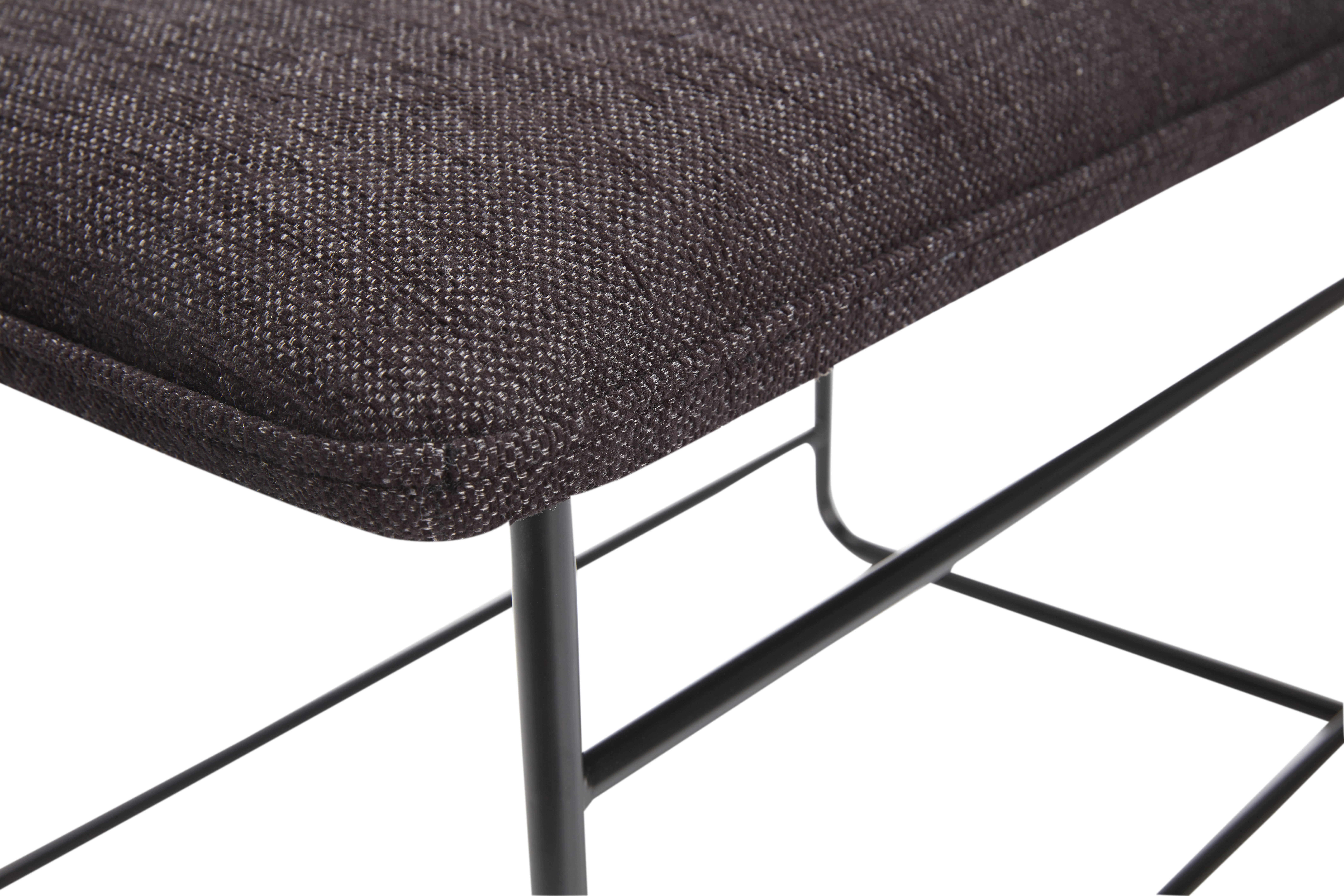 купить Пуф HUBSCH ткань/металл, черный арт 100703