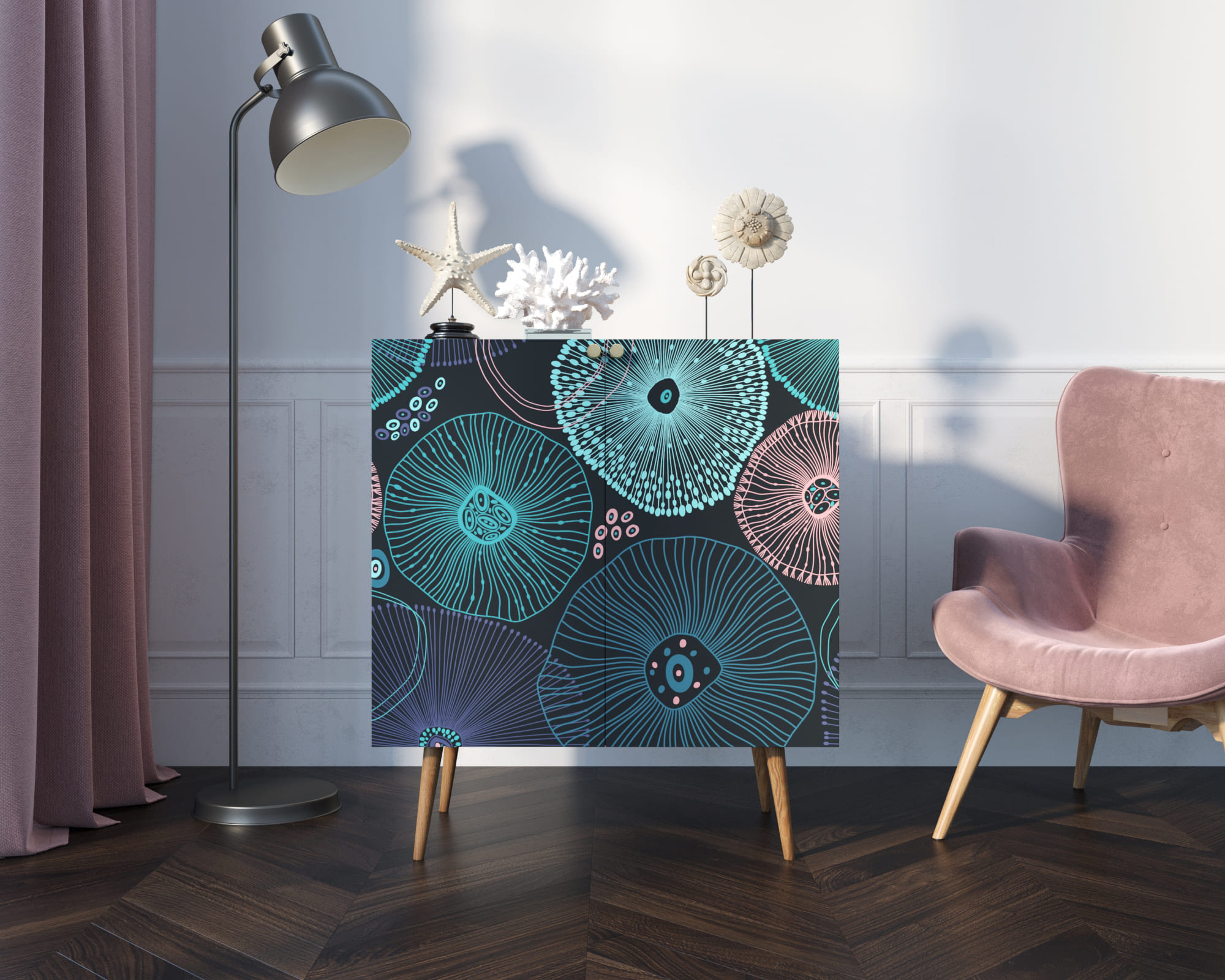 Комод "Berber" две дверки малый 32 принт арт BB38/Print_32 в интернет-магазине