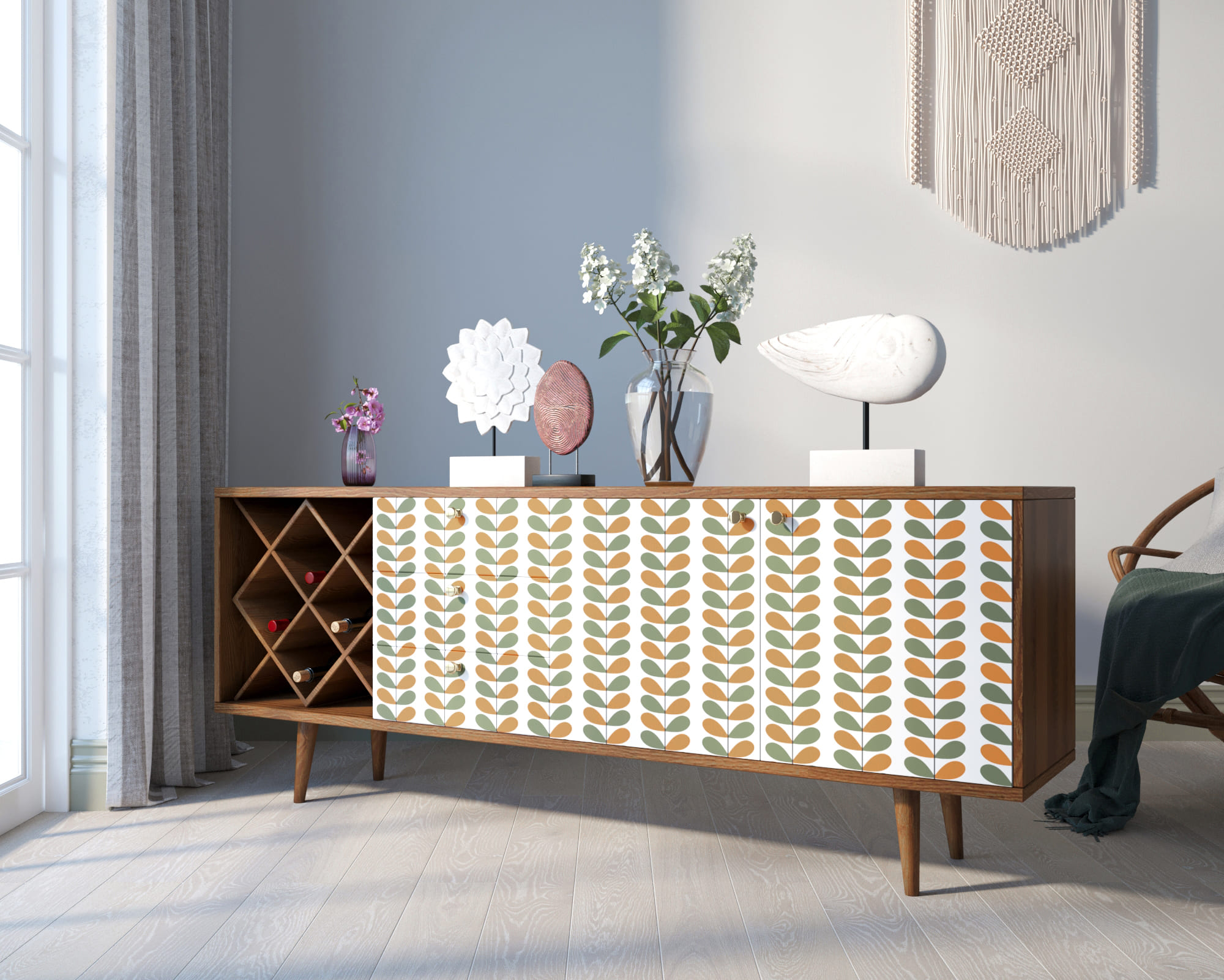 фото Комод "Berber" удлиненный с бутылочницей принт 23 арт BB15/Print_23 в Москве фото Комод "Berber" удлиненный с бутылочницей принт 23 арт BB15/Print_23