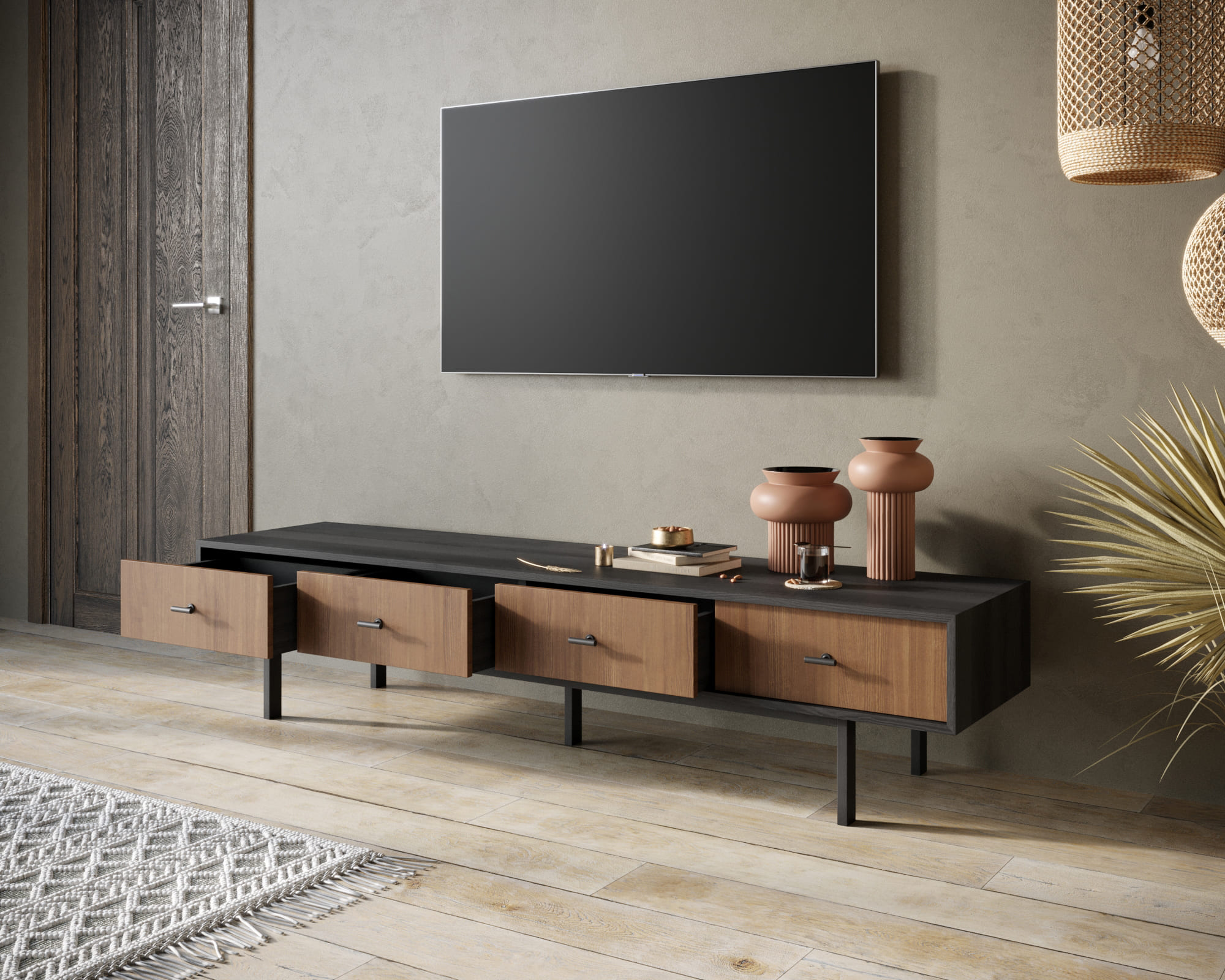 купить Комод с четырьмя ящиками под TV "Emerson" арт EM06 в Москве купить Комод с четырьмя ящиками под TV "Emerson" арт EM06