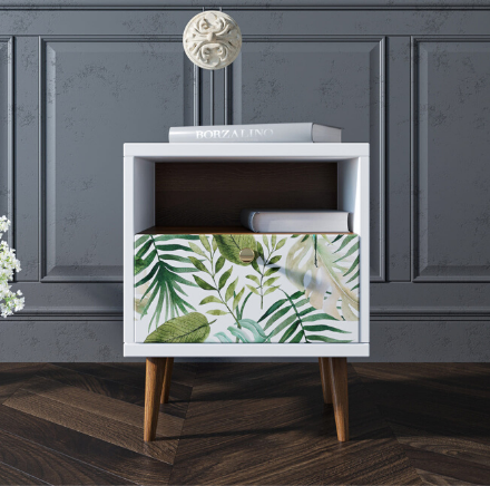 купить Тумбочка "Berber" с одним ящиком 4 принт арт BB06/Print_04, разноцветная