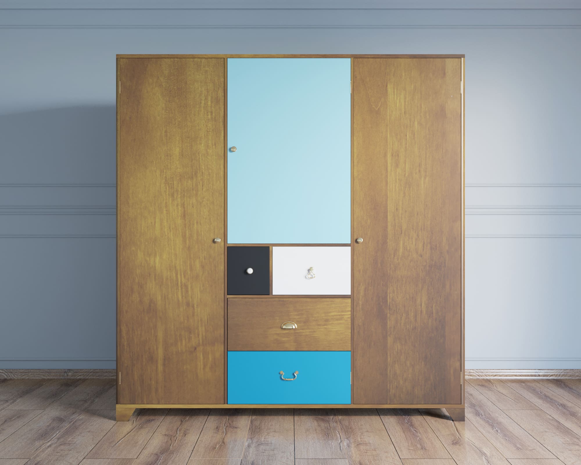 Шкаф "Aquarelle" трехстворчатый арт RE-46 в интернет-магазине