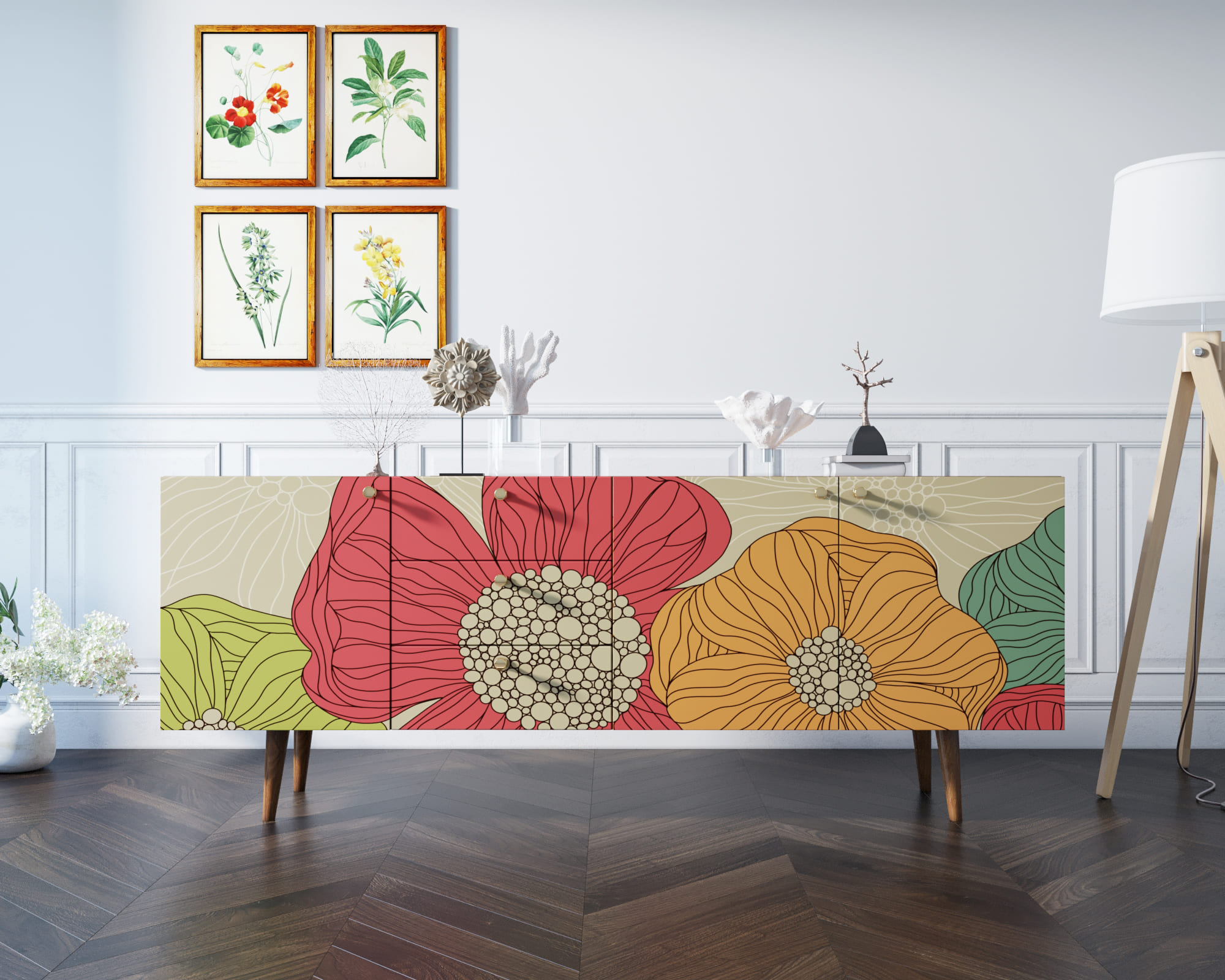 фото Комод "Berber" удлиненный принт 5 арт BB11/Print_05