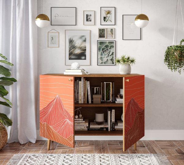 купить Комод с принтом 49 "Berber" две дверки арт BB04/Print_49