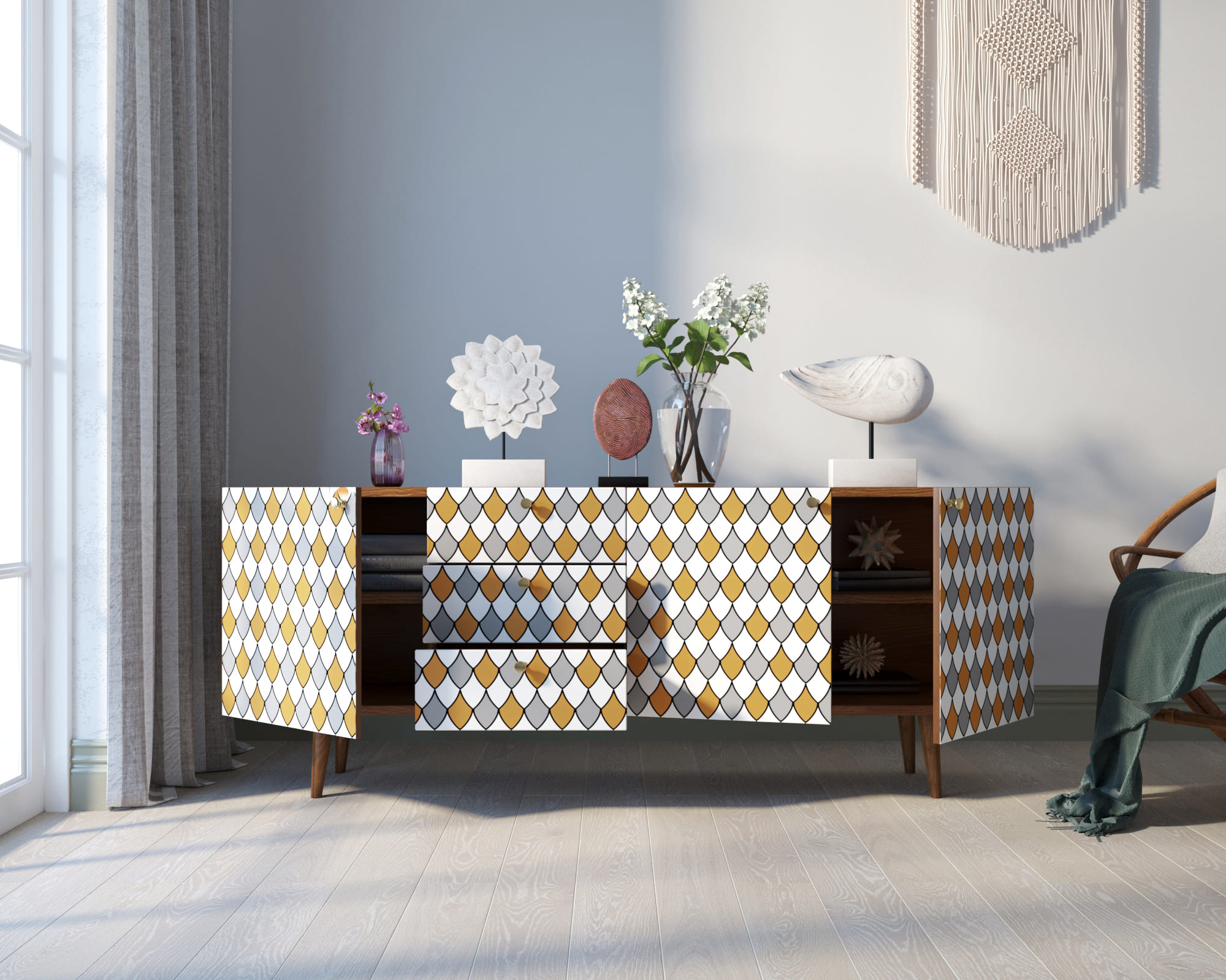 Комод "Berber" удлиненный принт 22 арт BB11/Print_22 в интернет-магазине в Москве Комод "Berber" удлиненный принт 22 арт BB11/Print_22 в интернет-магазине