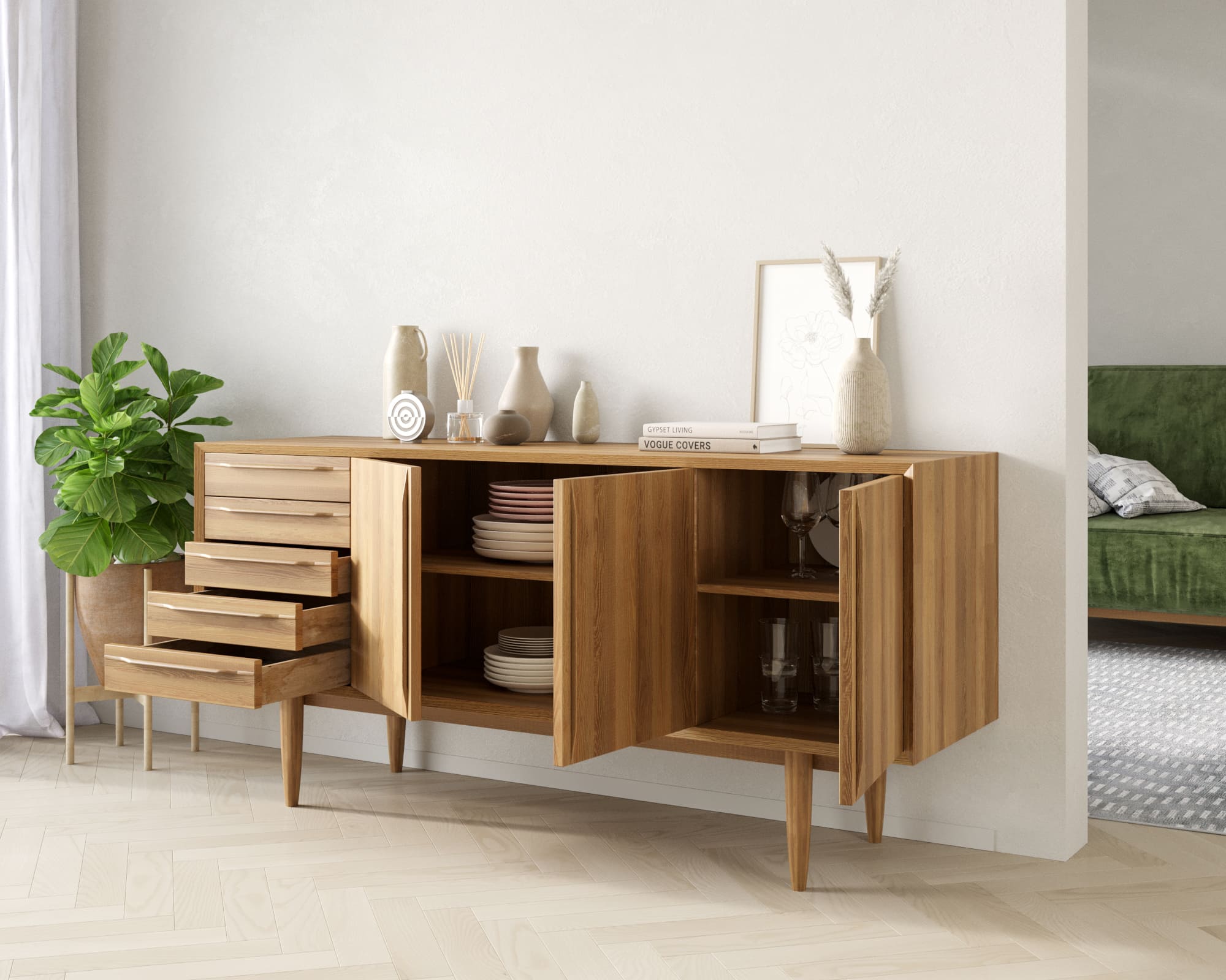 купить Комод "Bruni" три дверки арт BR04