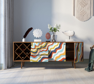 купить Комод "Berber" удлиненный с бутылочницей принт 21 арт BB15/Print_21