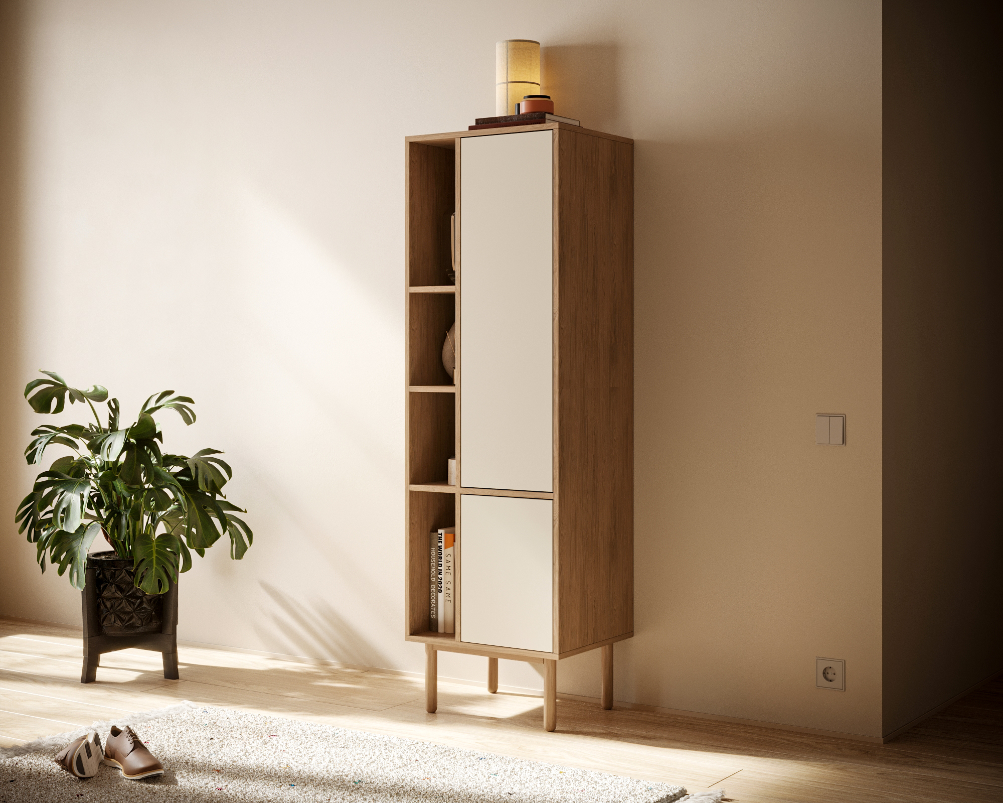 заказать Шкаф-стеллаж с дверками "Alice" арт ALC12