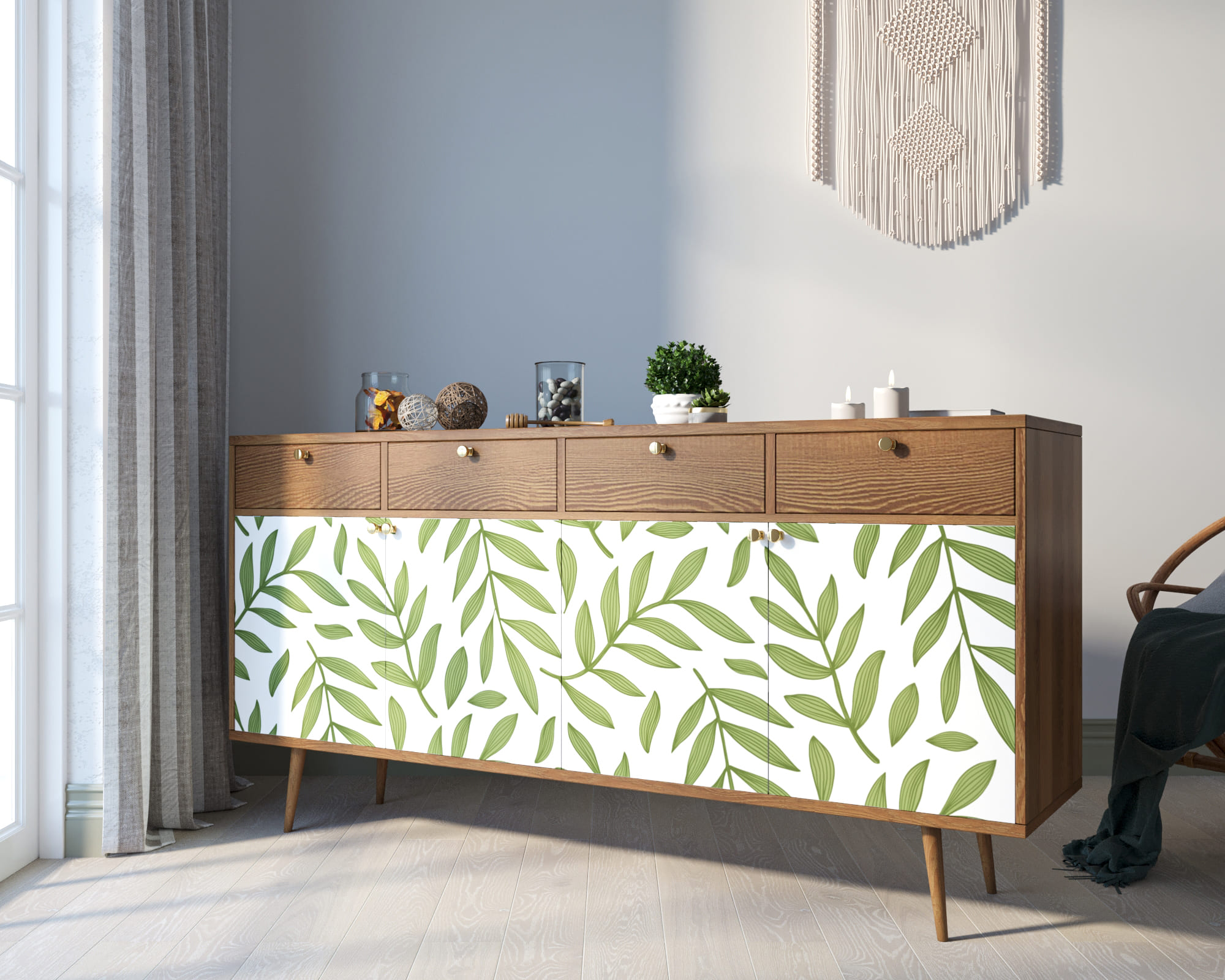 заказать Комод "Berber" четыре дверки и четыре ящика 28 принт арт BB25/Print_28