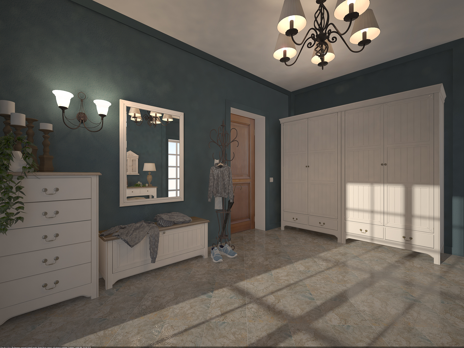 Комплект для прихожей "Оливия" в бежевом цвете арт 1879