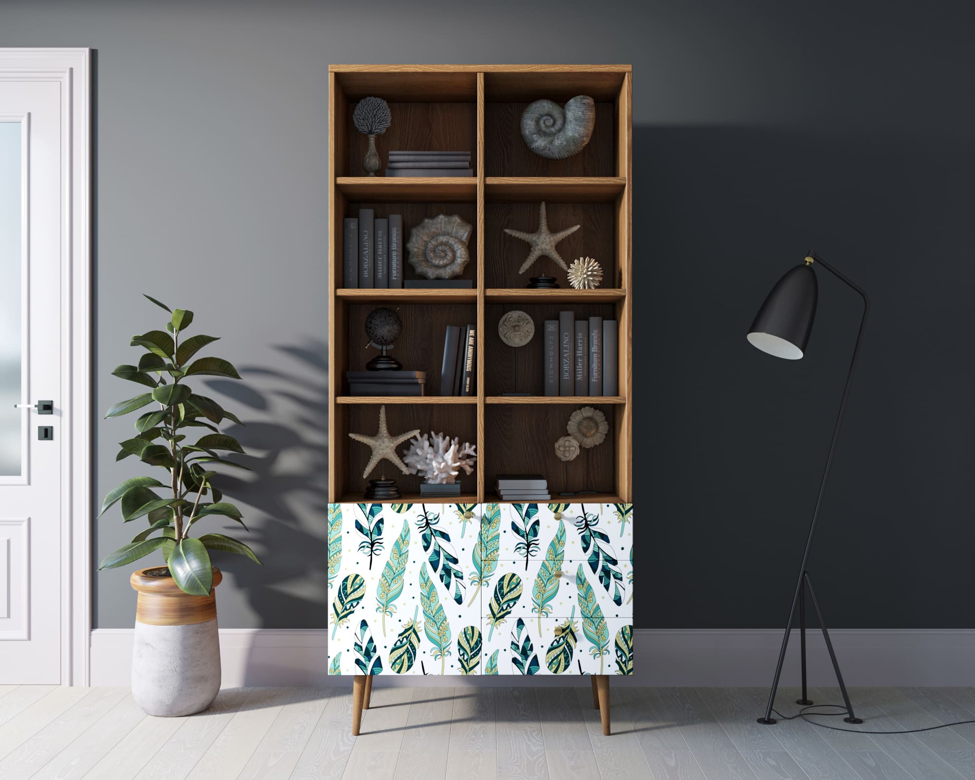 Стеллаж на комоде "Berber" принт 44 арт BB44/Print_44 в интернет-магазине