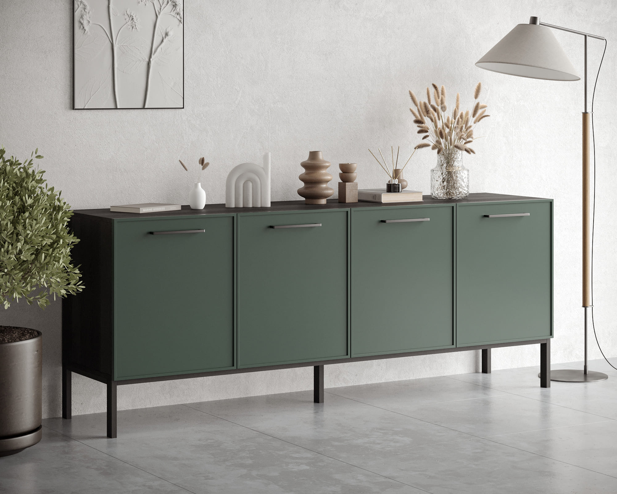 купить Комод с четырьмя дверками "Nicole" арт NEM01G