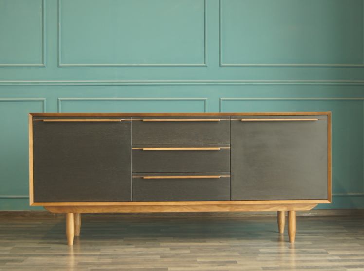 Комод "Brun Black" с тремя ящиками и дверками арт BR-03/Black в интернет-магазине в Москве Комод "Brun Black" с тремя ящиками и дверками арт BR-03/Black в интернет-магазине