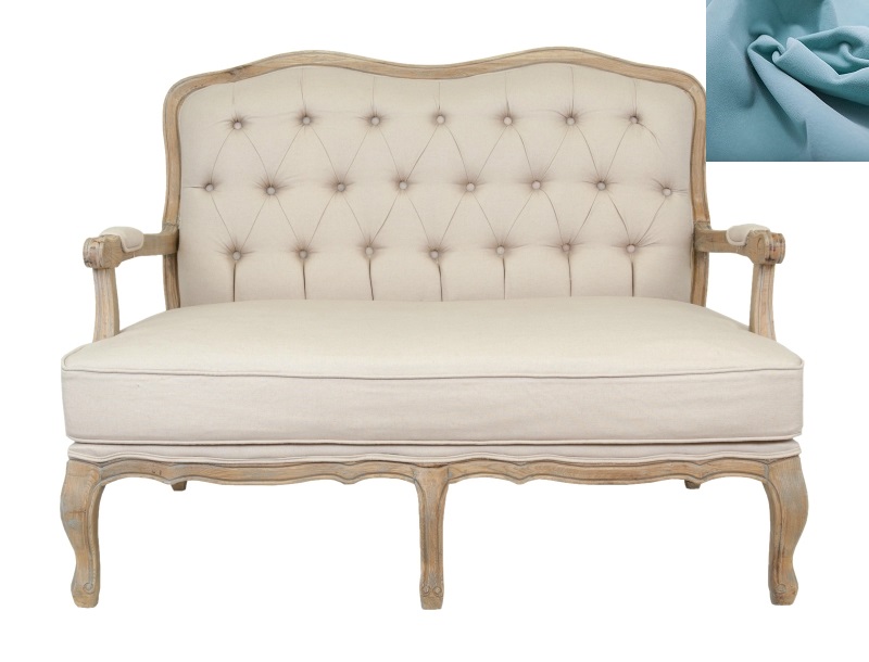 Прямой диван модерн Yareli цвет голубой