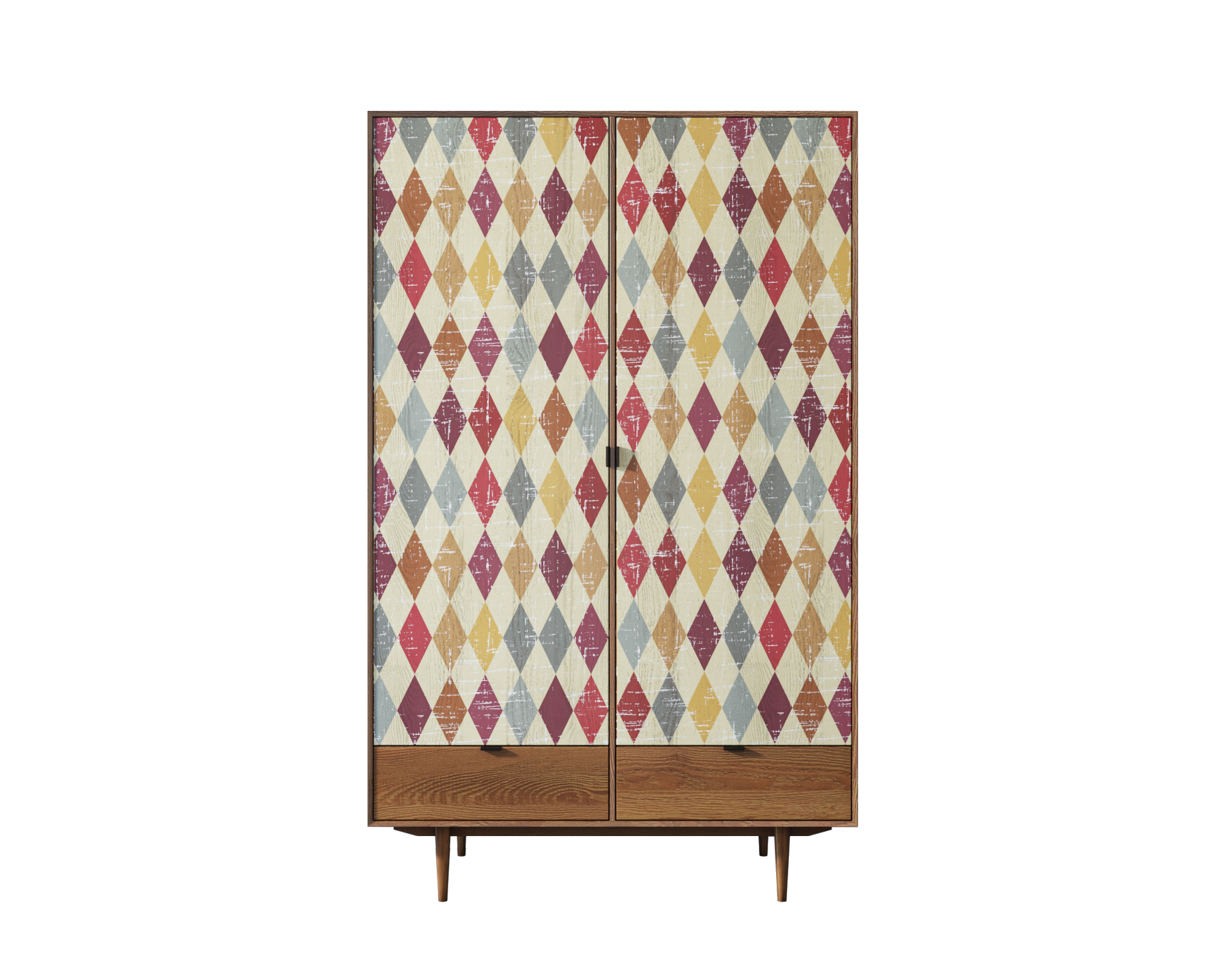 купить Шкаф двустворчатый  "Bruni print" с двумя ящиками арт BR27/2P