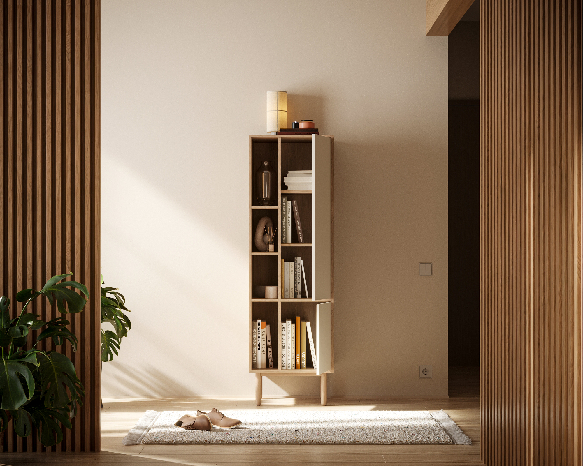 купить Шкаф-стеллаж с дверками "Alice" арт ALC12