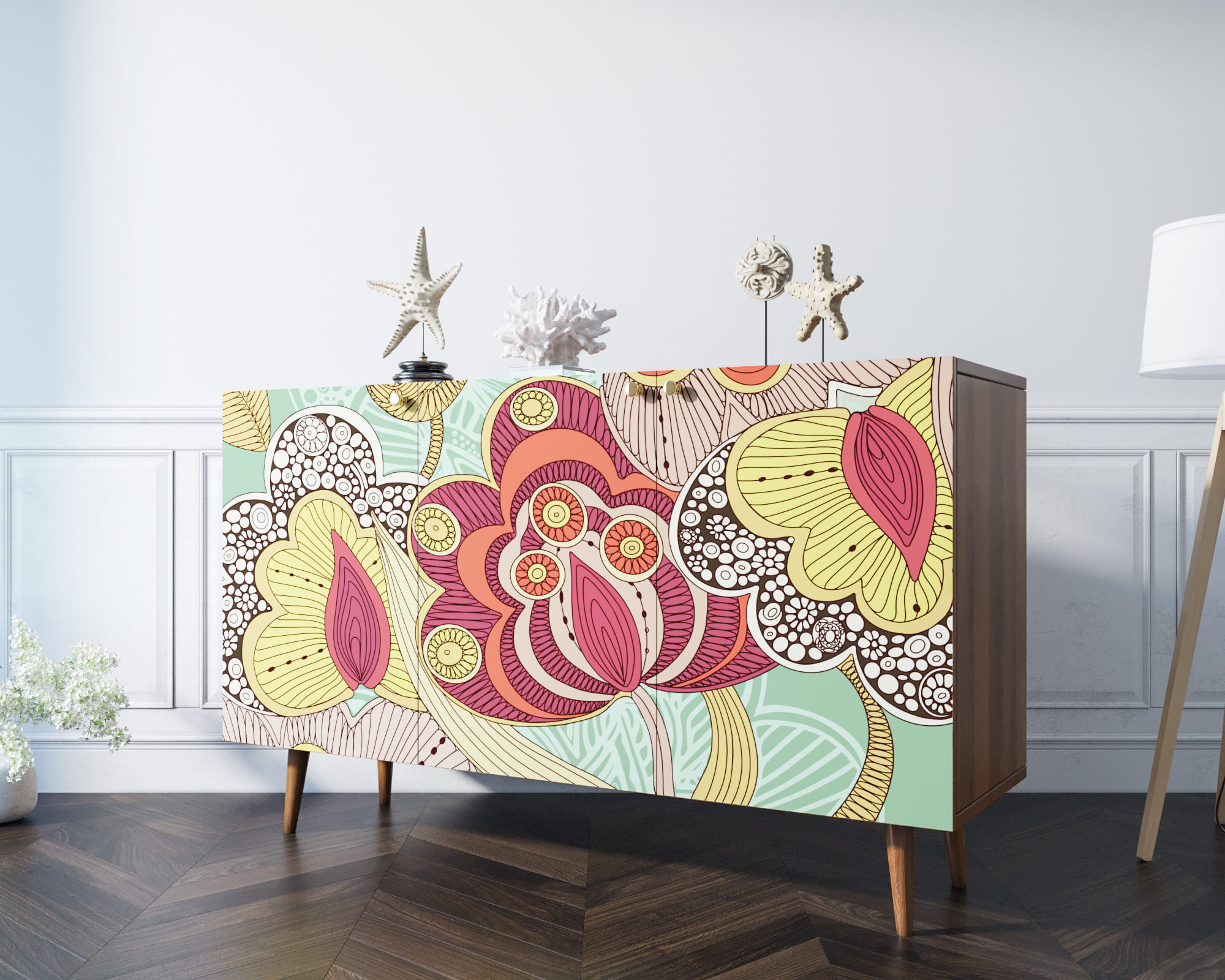 Комод "Berber" три дверки 6 принт арт BB01/Print_06 в интернет-магазине в Москве Комод "Berber" три дверки 6 принт арт BB01/Print_06 в интернет-магазине