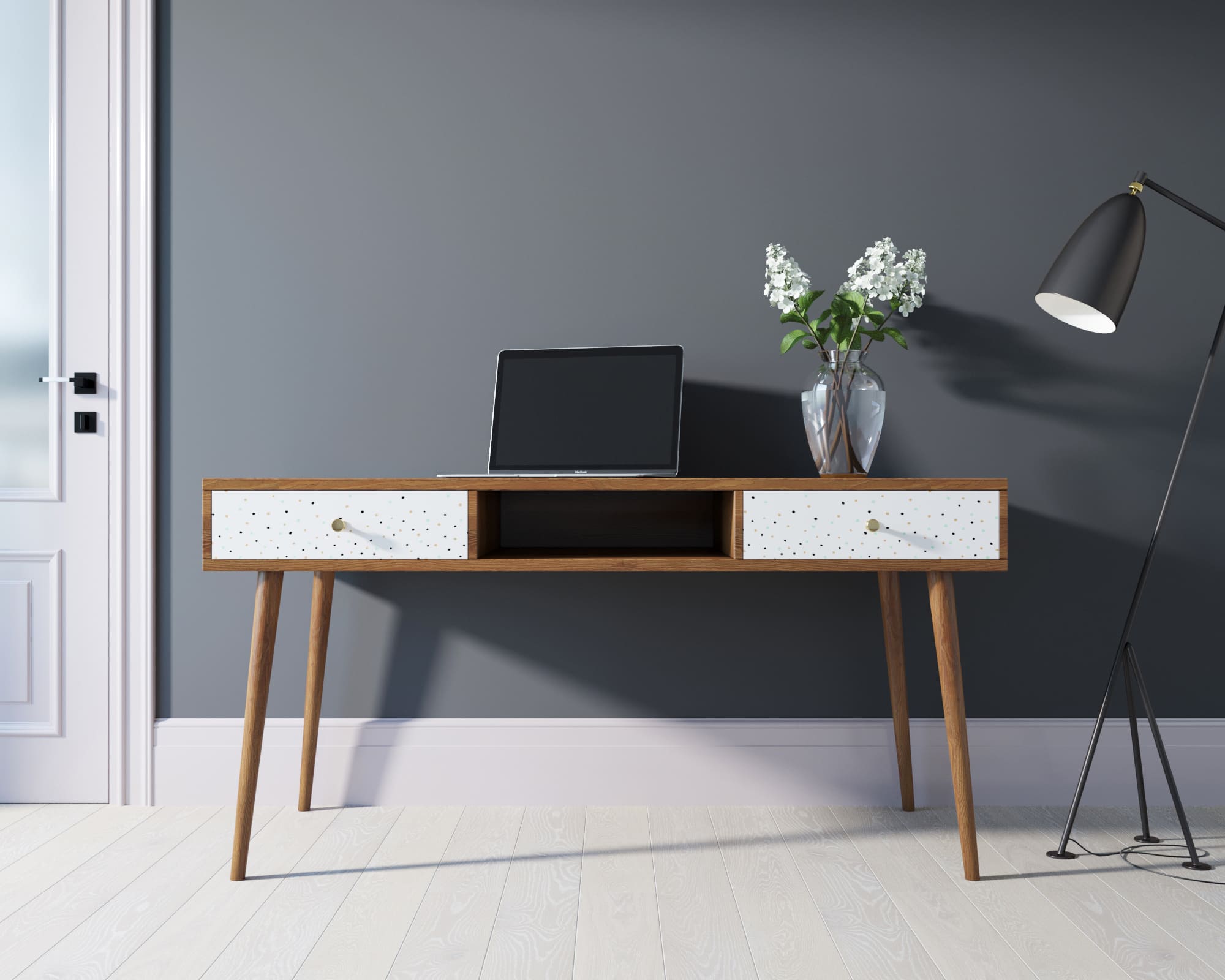 Стол рабочий "Berber" принт 15 арт BB18/Print_15 в интерьере в Москве Стол рабочий "Berber" принт 15 арт BB18/Print_15 в интерьере