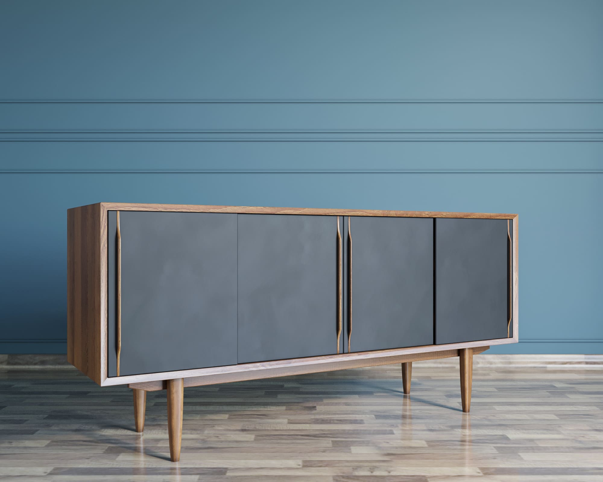 Комод "Bruni Black" четыре дверки арт BR23Black в интернет-магазине в Москве Комод "Bruni Black" четыре дверки арт BR23Black в интернет-магазине