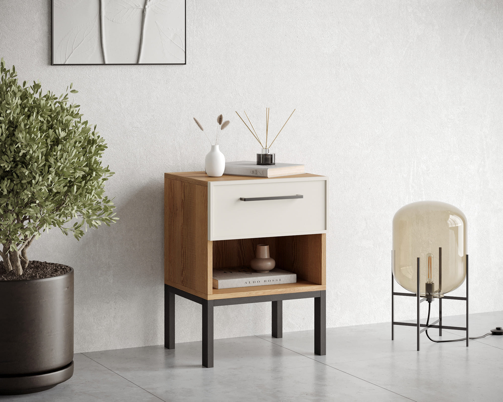 заказать Тумбочка с верхним ящиком "Nicole" арт NEM11 Белый в Москве заказать Тумбочка с верхним ящиком "Nicole" арт NEM11 Белый