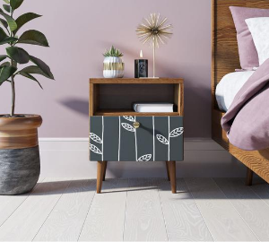 купить Тумбочка "Berber" с одним ящиком 18 принт арт BB06/Print_18, разноцветная