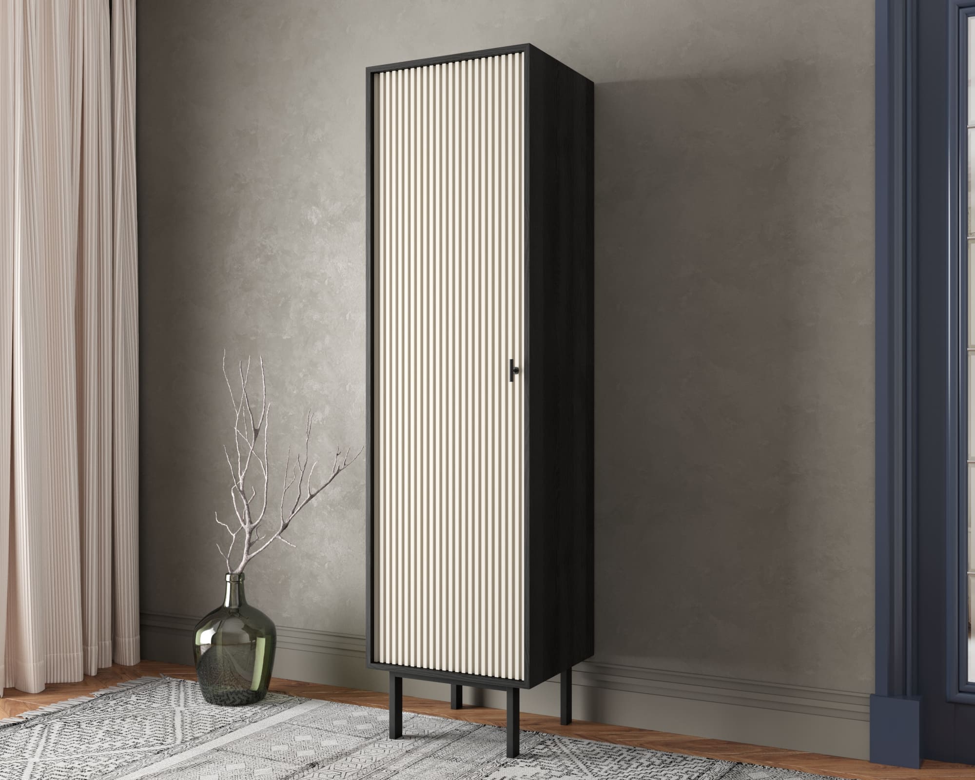 заказать Шкаф c одной дверкой "Emerson" арт EM101/milky/L