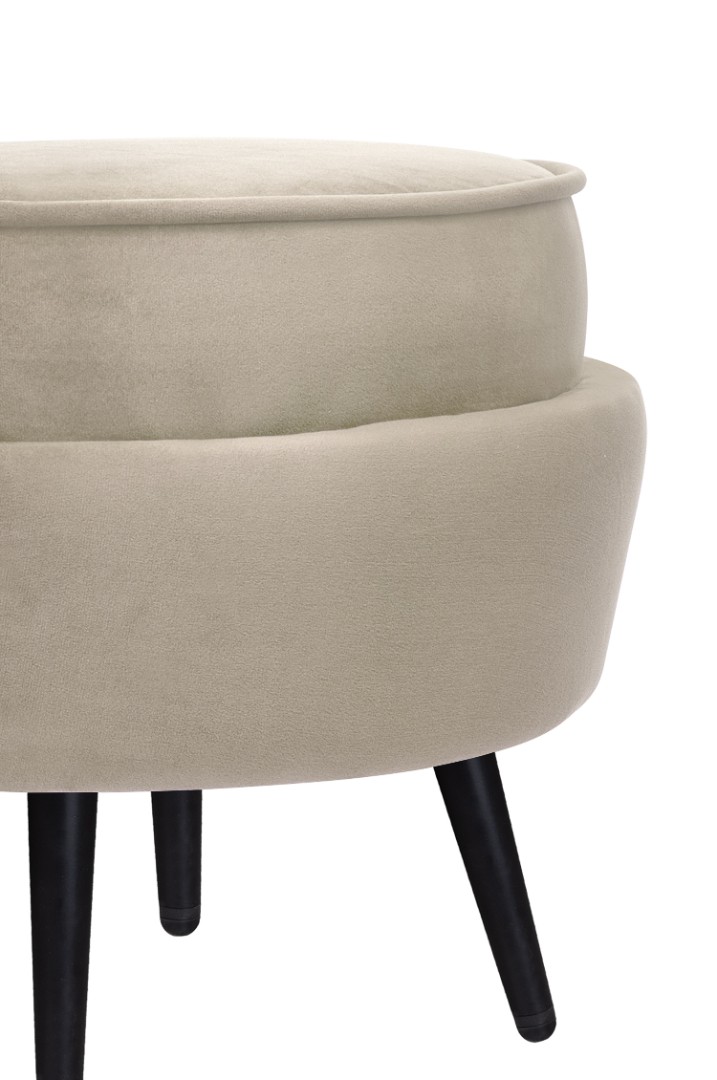 Пуф Pearl Adorn Taupe на черных ножках в интернет-магазине в Москве Пуф Pearl Adorn Taupe на черных ножках в интернет-магазине