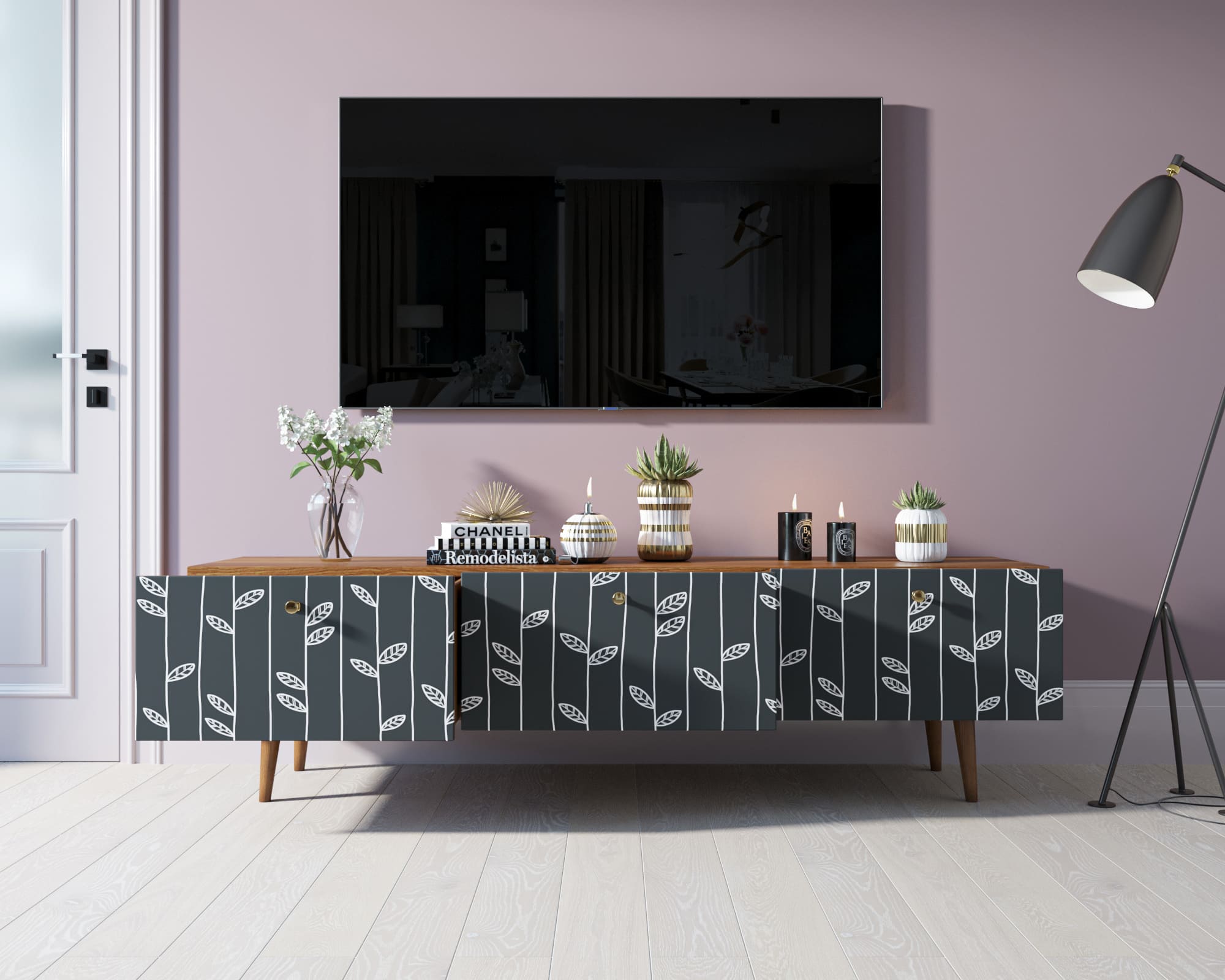 Комод "Berber" с ящиками низкий под TV принт 18 арт BB19/Print_18 в интернет-магазине в Москве Комод "Berber" с ящиками низкий под TV принт 18 арт BB19/Print_18 в интернет-магазине